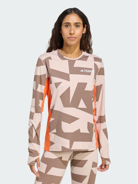 adidas adidas Koszulka techniczna Multi Synthetic Base Layer Brązowy Regular Fit