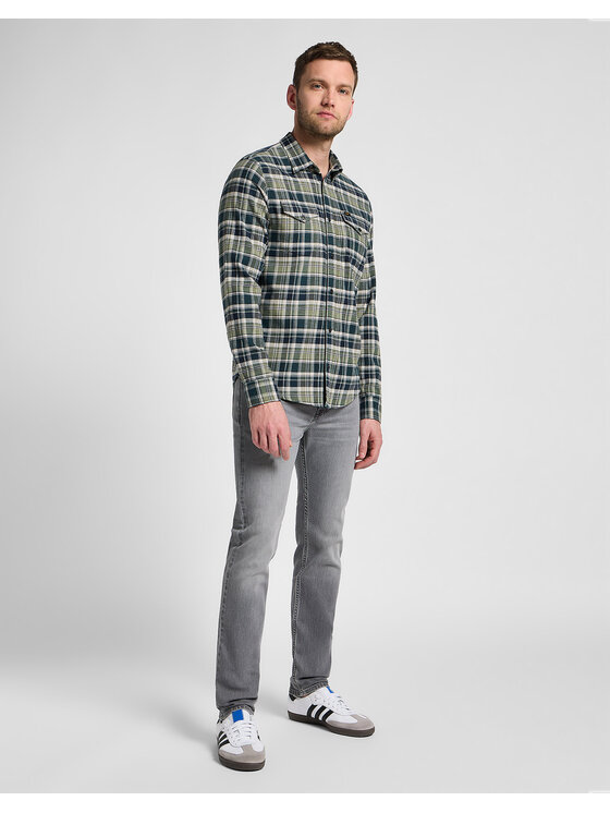 Lee Lee Koszula REGULAR SHIRT Zielony Regular Fit