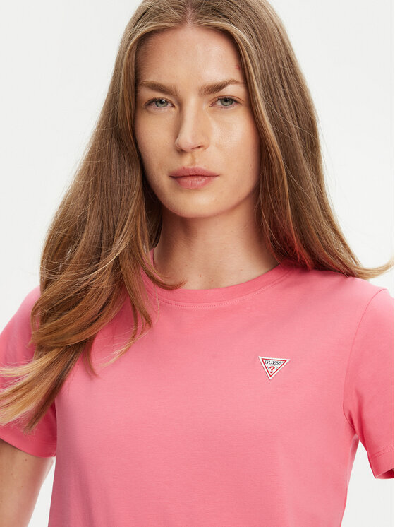 Guess Jeans Guess Jeans Póló W4YI10 J1314 Rózsaszín Regular Fit