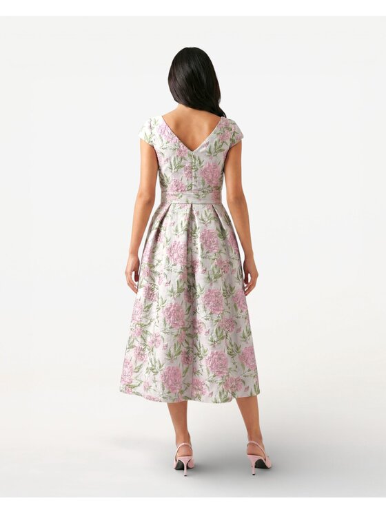 Castellani Castellani Sukienka codzienna Rosa Divina Kremowy Regular Fit