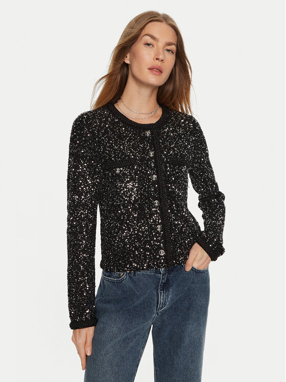 MICHAEL Michael Kors Cardigan MF460Z6F5L Noir Regular Fit Modivo