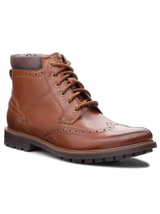 Clarks Kozaki Curington Rise 261368547 Br zowy Modivo.pl