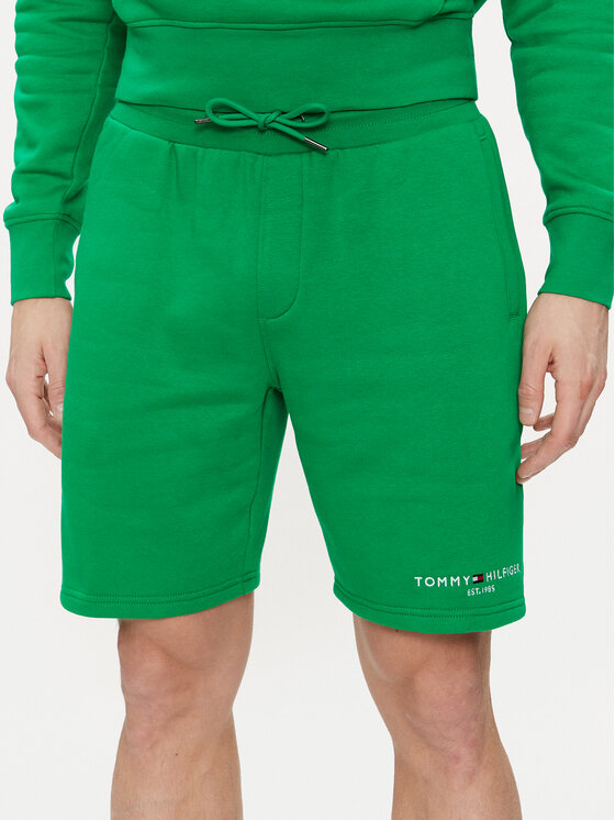 Tommy Hilfiger Pantaloncini sportivi Logo MW0MW34201 Verde Regular Fit ...
