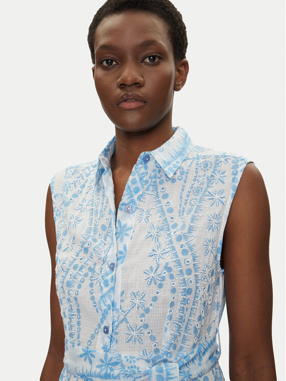 Iconique Iconique Marškinių tipo suknelė IC25-040 Mėlyna Regular Fit