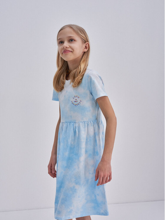 BIG STAR BIG STAR Sukienka letnia fionalka_400 Niebieski Basic Fit