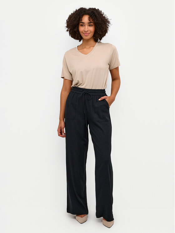 Kaffe Kaffe Spodnie materiałowe Milia 10508314 Czarny Loose Fit