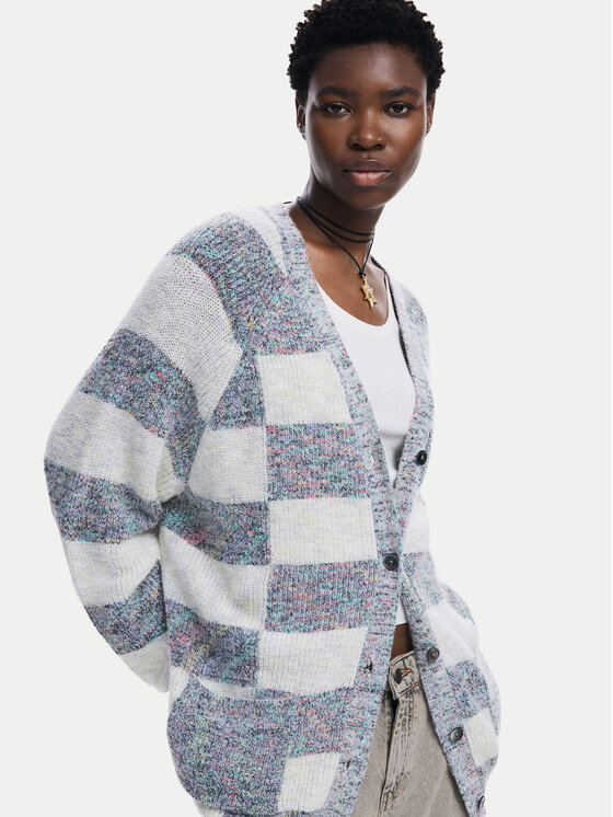 Desigual Desigual Kardigán Oxford 24WWJF70 Bézs Regular Fit