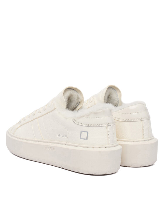 D.A.T.E. D.A.T.E. Снікерcи Hill Low Fur Platform W431-HPF-MN Écru