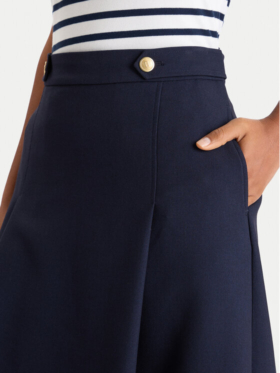 Tommy Hilfiger Tommy Hilfiger Trapéz szoknya WW0WW48263 Sötétkék Regular Fit