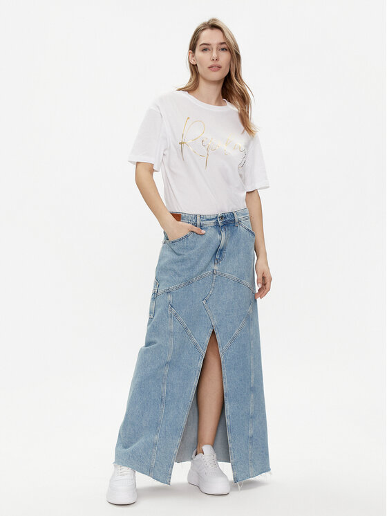 REPLAY Replay Джинсова спідниця W9933.000.108 69B Голубий Regular Fit