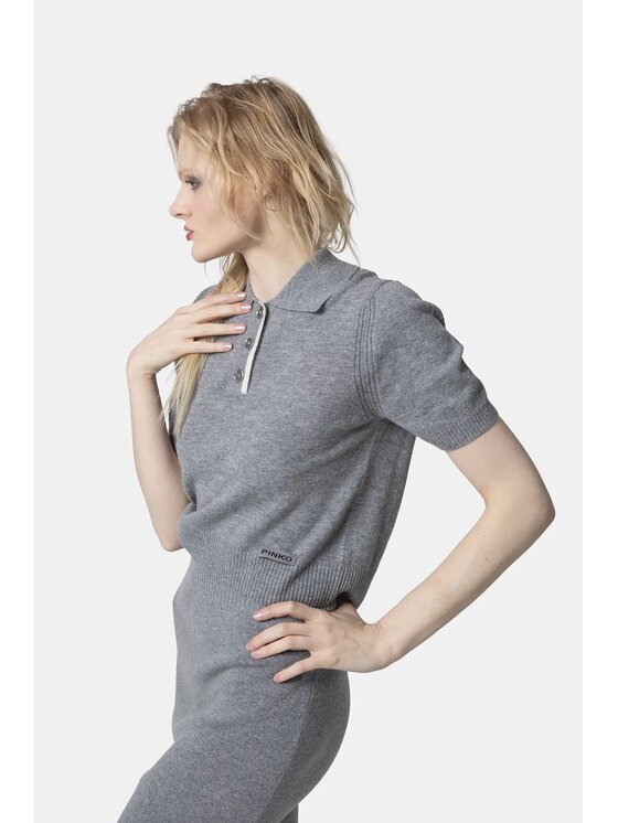PINKO PINKO Polokošile Gorgona Šedá Regular Fit
