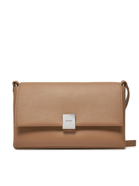 Geantă Calvin Klein Ck Plaque Medium Shoulder Bag K60K612783 Maro