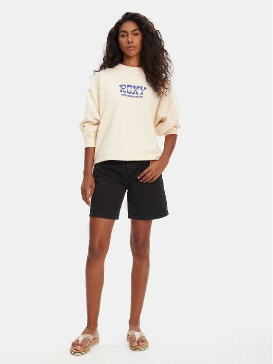 Roxy Roxy Mikina ERJFT04941 Béžová Regular Fit