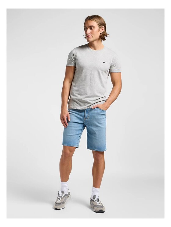 Lee Lee Szorty jeansowe 5 POCKET SHORT Niebieski Regular Fit