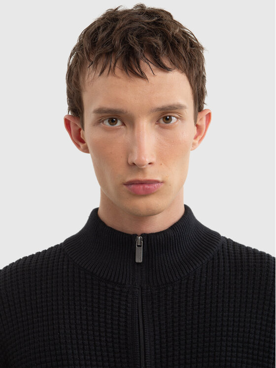 BIG STAR BIG STAR Sweter KARLIS Czarny Basic Fit