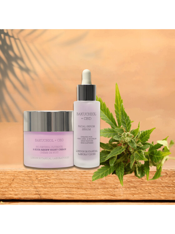 London Botanical Laboratories London Botanical Laboratories Bakuchiol bioretinol krem ​​na noc + serum Bakuchiol Serum