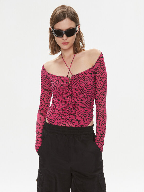 PINKO Pinko Bodi Birba 102221 A1A0 Ružičasta Slim Fit