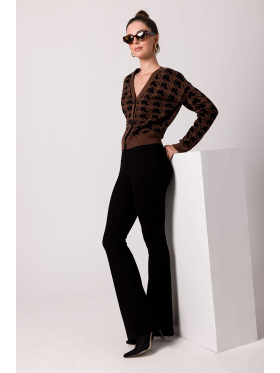 BeWear BeWear Kardigán BK104 Hnedá Comfortable Fit