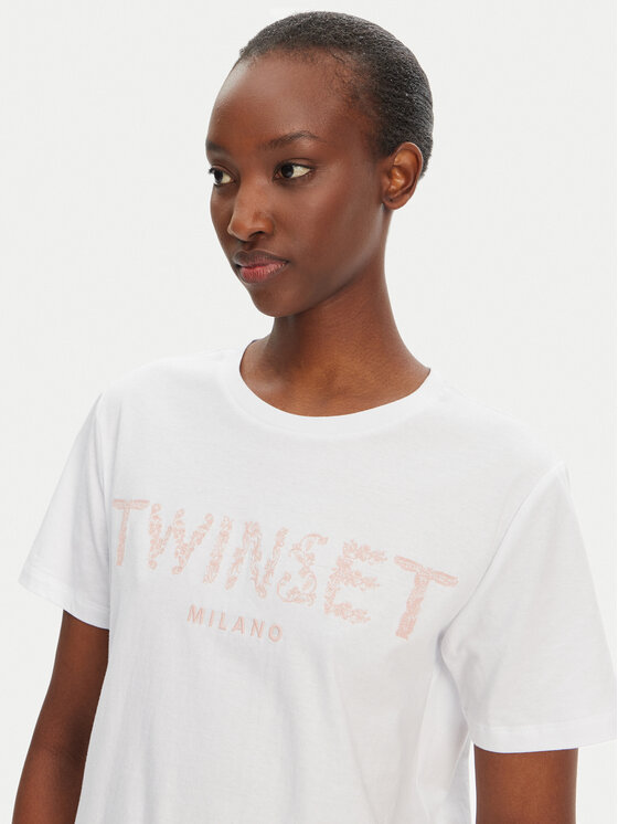 TWINSET TWINSET Tricou 251TT2042 Alb Regular Fit