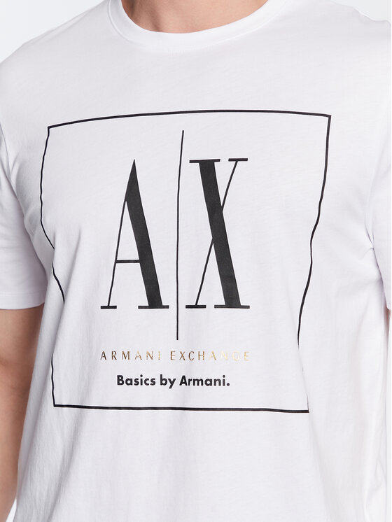Armani Exchange Armani Exchange T-Shirt 3RZTAG ZJ8EZ 1100 Biały Regular Fit