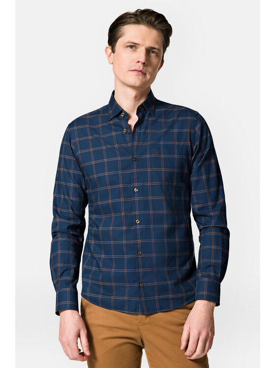 Lancerto Lancerto Koszula Camila KO073222000011 Granatowy Slim Fit