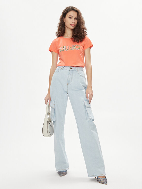Liu Jo Liu Jo T-shirt VA4105 JS003 Narančasta Regular Fit