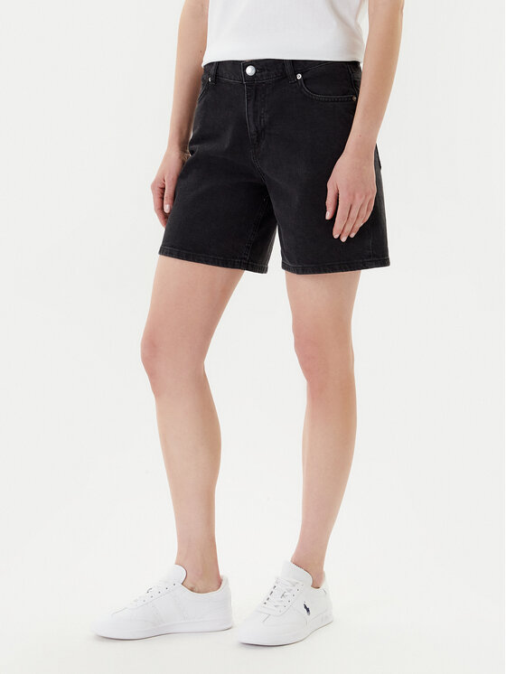 Mustang Mustang Pantaloncini di jeans Jodie 1016562 Nero Regular Fit