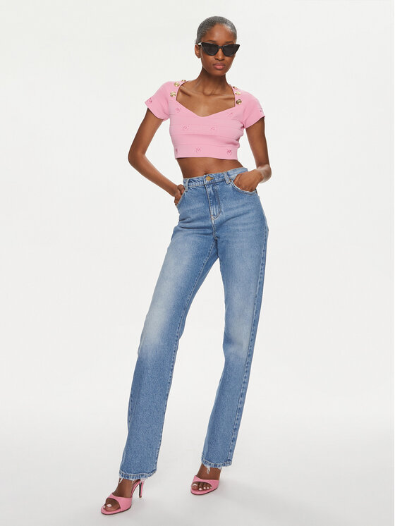 PINKO Pinko Τζιν Roxanne 102908 A0IC Μπλε Regular Fit