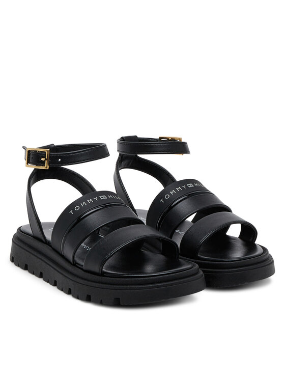 Tommy Hilfiger Tommy Hilfiger Sandały Sandal T4A2-33798-0371 M Czarny
