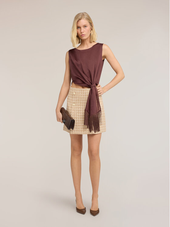 Motivi Motivi Blusa 2094Q002004N022 Marrone Regular Fit