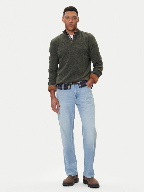 Barbour Barbour Sweter Tisbury MKN1187GN79 Zielony Regular Fit