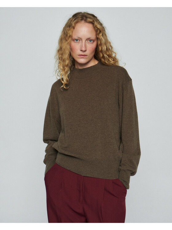 B SIDES B SIDES Sweter MERINO Beżowy Regular Fit