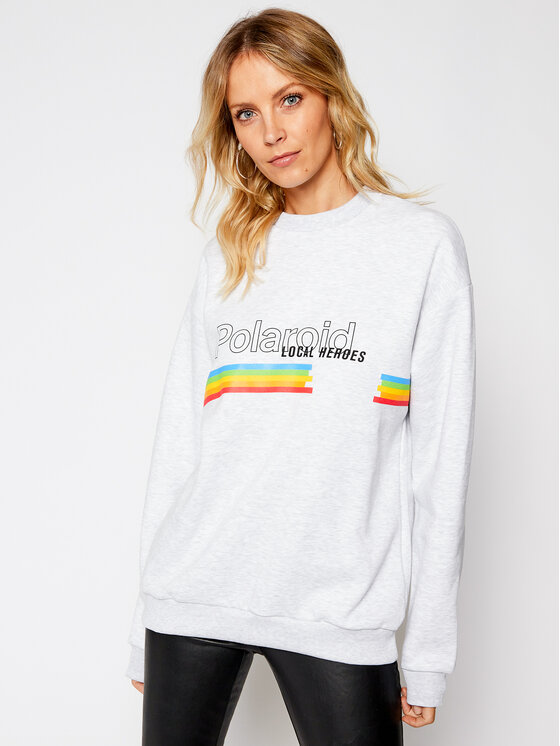 Local Heroes Local Heroes Bluza Classic Polaroid LHPLS0003 Szary Oversize
