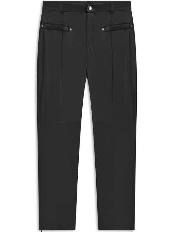 MARI PRETI MARI PRETI Pantaloni di pelle Arvella Nero Regular Fit
