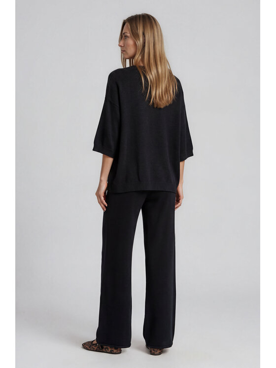 Fobya Fobya Spodnie materiałowe F3011 Czarny Basic Fit