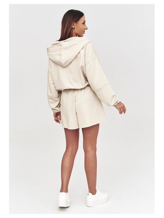 Makadamia Makadamia Dres A15 Beżowy Loose Fit