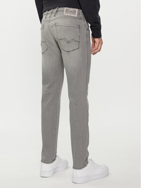 REPLAY Replay Jeansy M914Y.000.51A 626 Szary Slim Fit