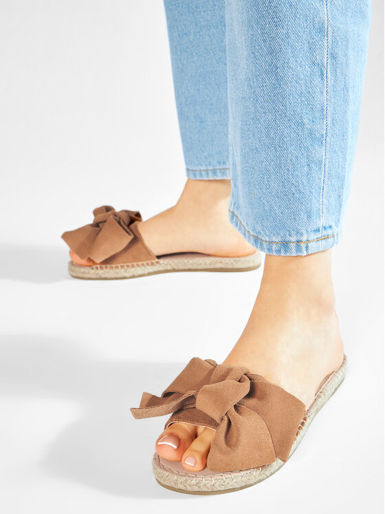 Manebi Espadrilles Sandals With Bow W 1.1 J0 Marron