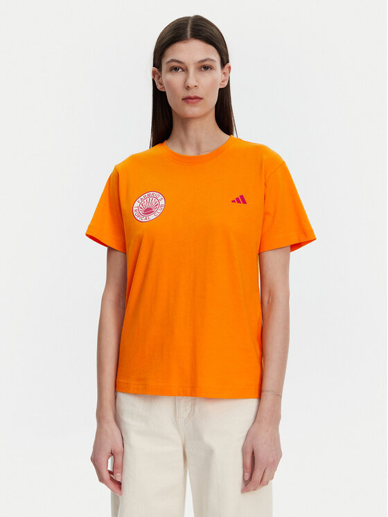 adidas adidas Póló FARM Graphic JD6293 Narancssárga Regular Fit