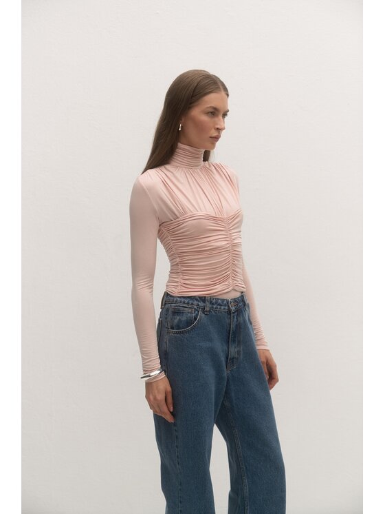Le Collet Le Collet Body ELEONORE Różowy jasny Slim Fit