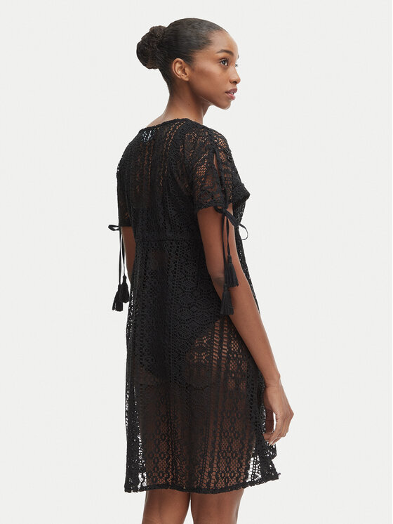 Iconique Iconique Obleka za na plažo Molly IC26-118 Črna Regular Fit