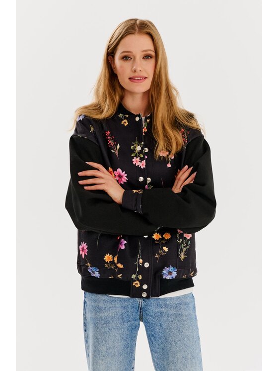 NAOKO NAOKO Bundy bomber Magnolia Moon Čierna Regular Fit