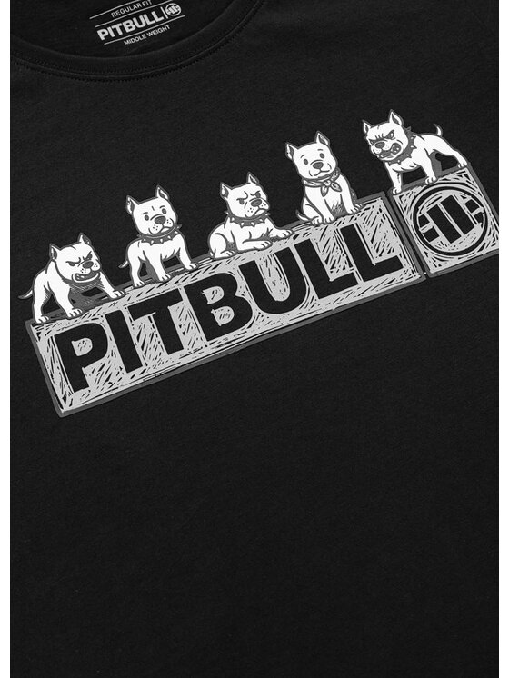 PITBULL PITBULL T-Shirt SOFTBITE Czarny Regular Fit
