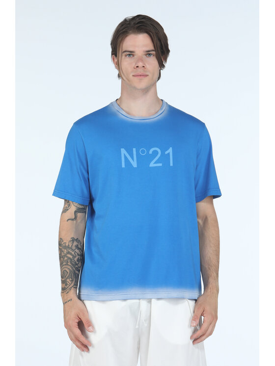 N°21 N°21 T-shirt 23EN1M0F03142036473 Blu Regular Fit