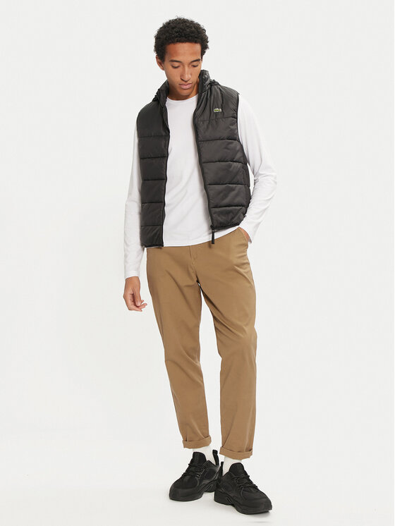 Lacoste Lacoste Brezrokavnik BH6761 Črna Regular Fit