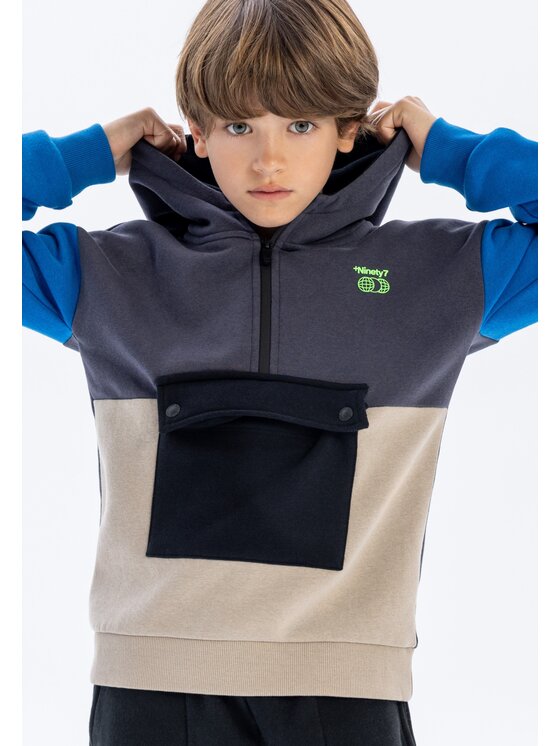 minoti minoti Bluza 19fleece65 Szary Regular Fit