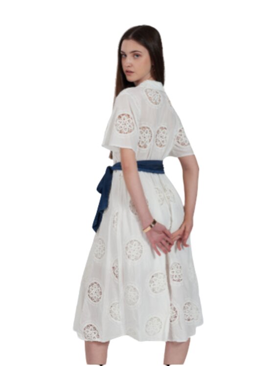 Yes Zee Yes Zee Vestito Abito donna Bianco Regular Fit