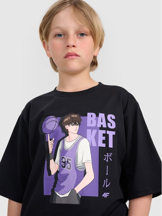 4F 4F T-Shirt 4FJRAW25TTSHM3062-20S Czarny Oversize