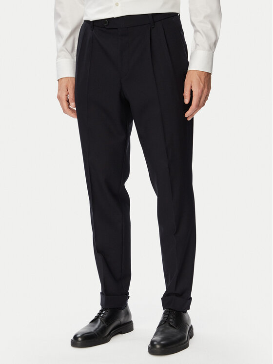 BOSS Pantaloni de costum H-Perin-263 50567532 Bleumarin Tapered Fit