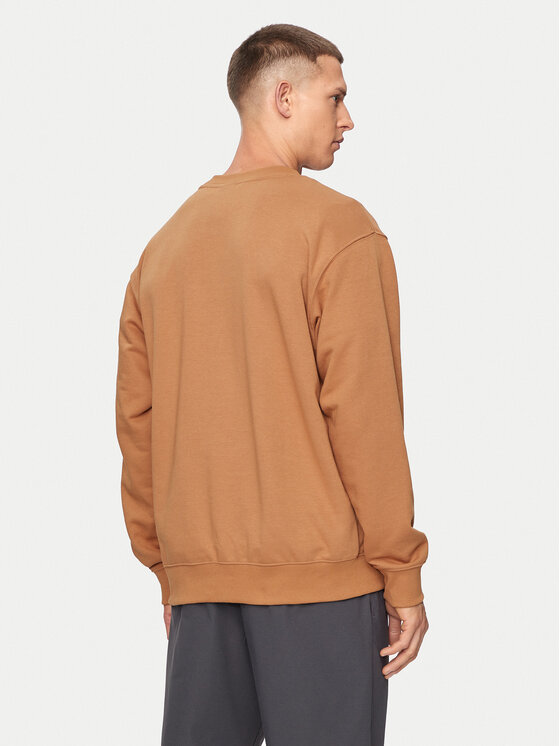 New Balance New Balance Majica dugih rukava Small Logo MT41507 Smeđa Relaxed Fit